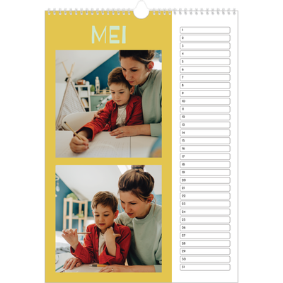 Verjaardagskalenders A3 — Vrolijk & Kleurrijk [Mei]