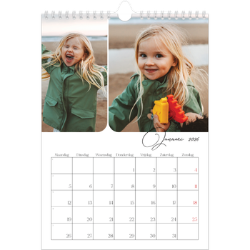 Fotokalender A4 — Momentopnamen en schrift