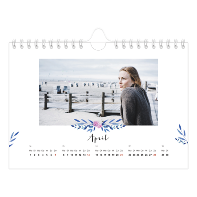 Fotokalender A5 — Bloemen illustraties [April]