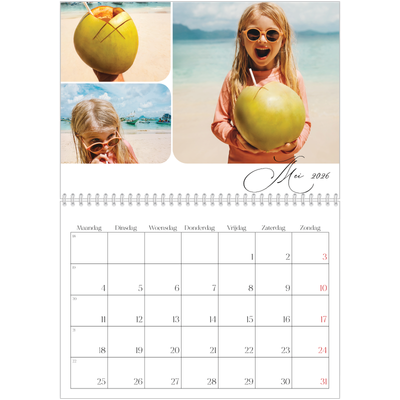 Fotokalender A4 Dubbel (30 x 40 cm) — Momentopnamen en schrift [omslag]