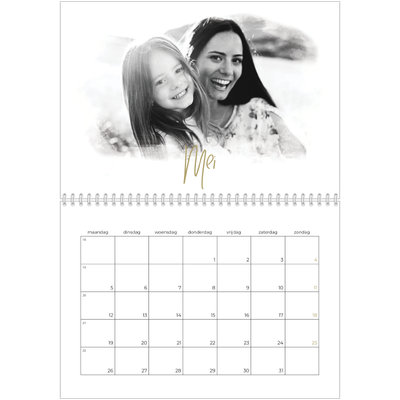 Fotokalender A4 Dubbel (30 x 40 cm) — Foto-effecten [Mei]