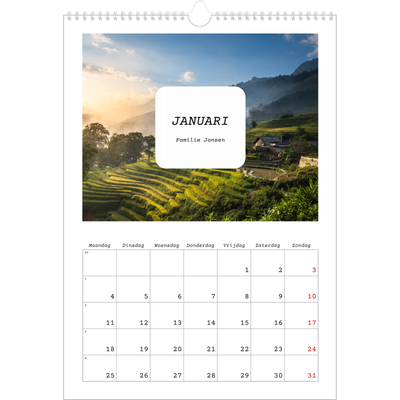 A3 Jaarkalenders — Het hele verhaal [Januari]
