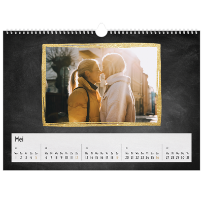 Fotokalender A3 — Foto in glitterrand [omslag]