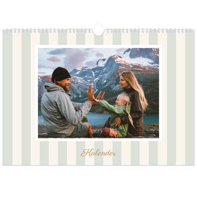 Fotokalender A3 — Schrift en strepen [omslag]