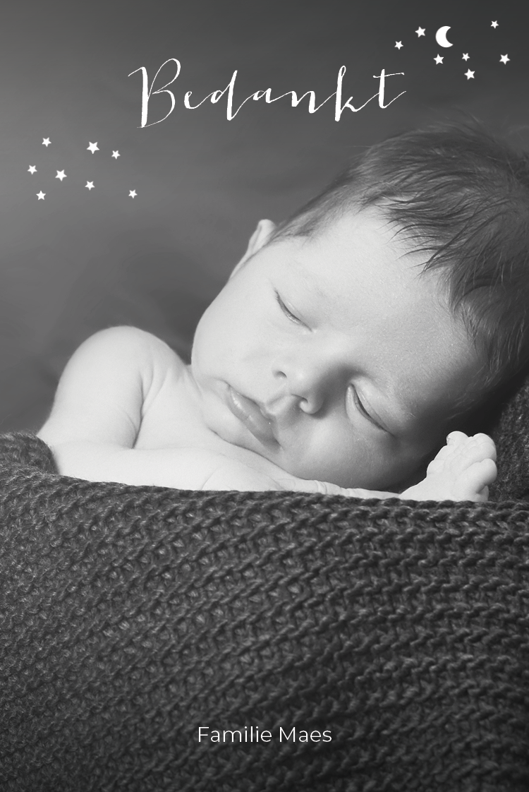 Bedankkaarten — Maan en sterren