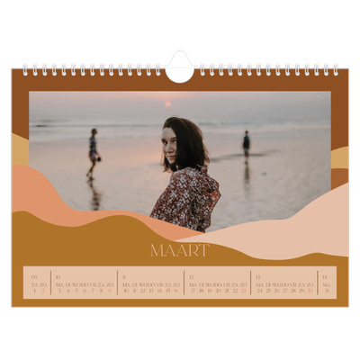 Fotokalender A4 — Neutrale bergen [Maart]