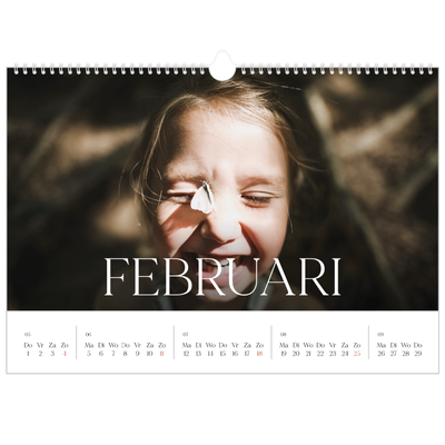Fotokalender A3 — Twaalf grote maanden [Februari]