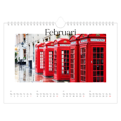 Fotokalender A4 — Mijn reisverhaal - Londen [Februari]