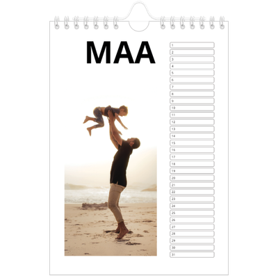 Fotokalender A5 — Witte randen [Maart]