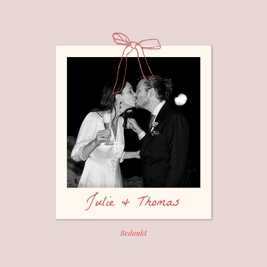 Bedankkaarten — Blozen en strikken