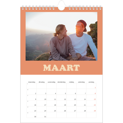 Fotokalender A4 (20 x 30 cm) — Retro stijl frames [Maart]