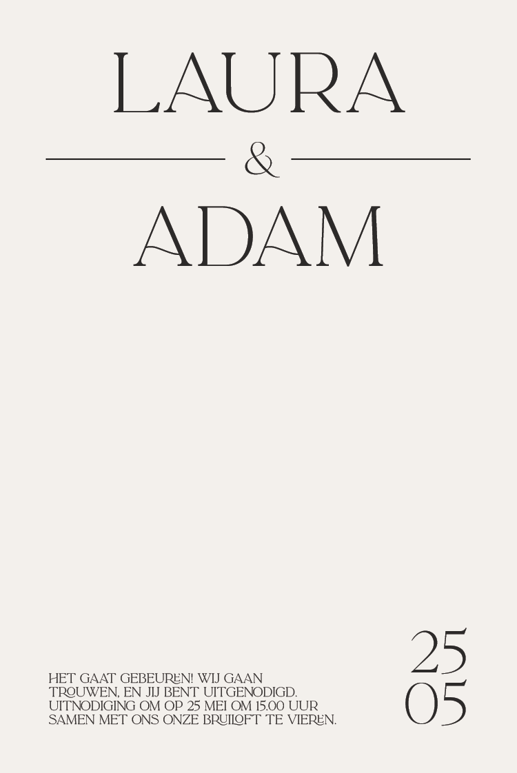 Uitnodigingen — Elegante stijl