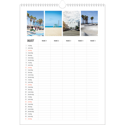 A3 Familieplanners — Simplistisch - gezinsplanner 5 personen [omslag]