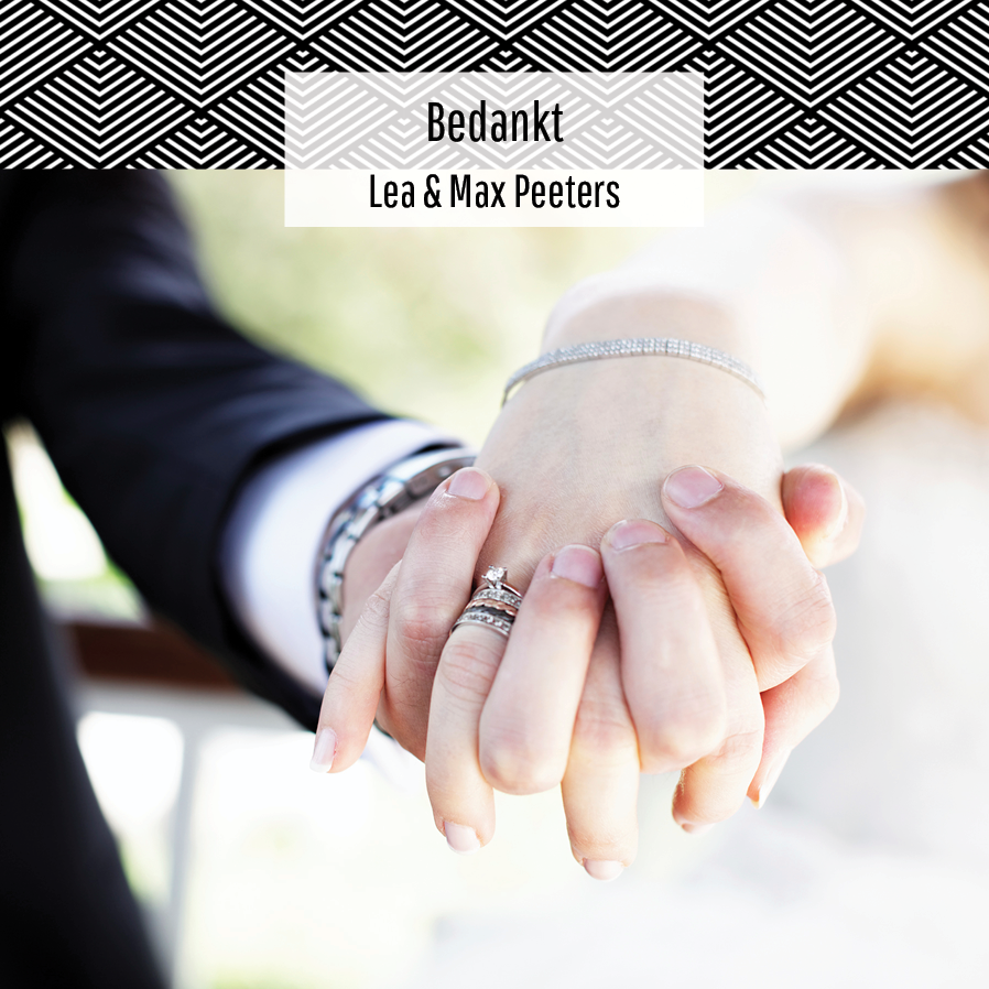 Bedankkaarten — Geometrisch zwart-wit