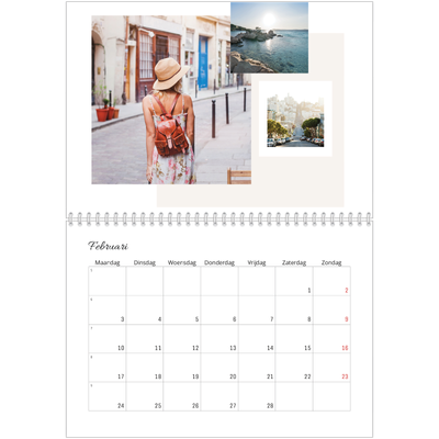 Fotokalender A4 Dubbel (30 x 40 cm) — Gedempte tonen [Februari]