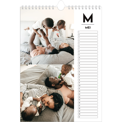 Verjaardagskalenders A4 — Schijnwerper effect [Mei]