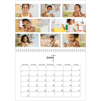 Fotokalender A4 Dubbel (30 x 40 cm) — Foto arrangement [Maart]