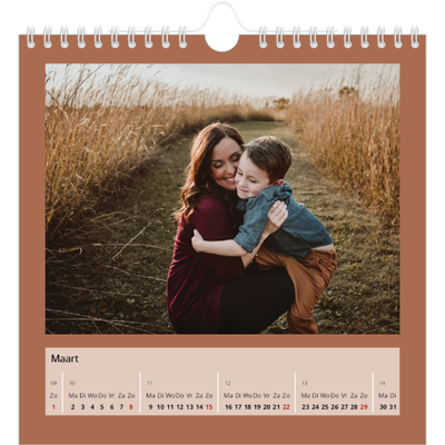 Jaarkalenders vierkant — Aardetinten [Maart]