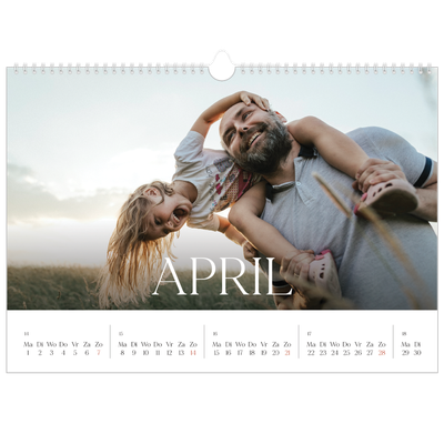 Fotokalender A3 — Twaalf grote maanden [April]