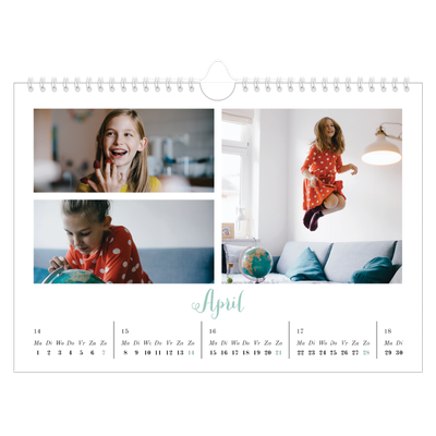 Fotokalender A4 — Hallo wereld [April]
