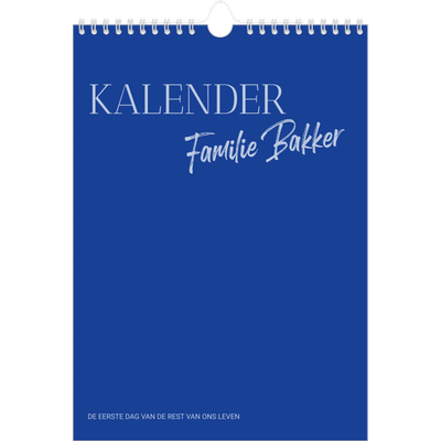Fotokalender A4 (20 x 30 cm) — Kobalt klassieker [omslag]