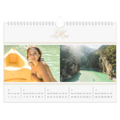 Fotokalender A4 — Goudschrift banner [omslag]
