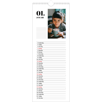 Smalle kalender (15 x 40 cm) — Serif en momenten