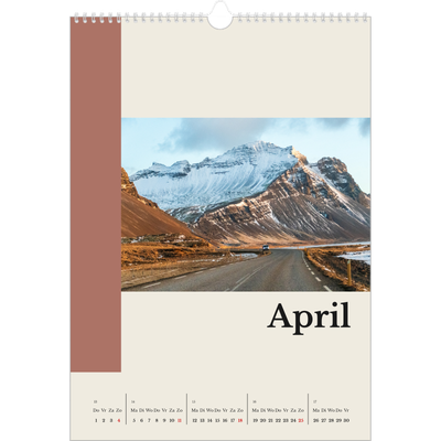 A3 Jaarkalenders — Bezienswaardigheden van de wereld [April]