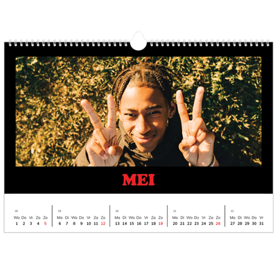 Fotokalender A3 — Vrolijke typo [omslag]
