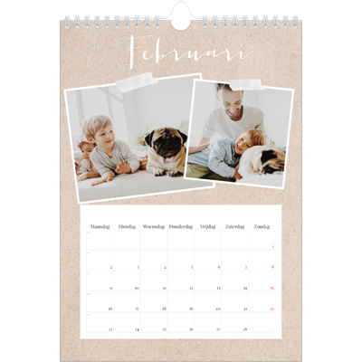 Fotokalender A4 (20 x 30 cm) — Scrapbook kalender [Februari]
