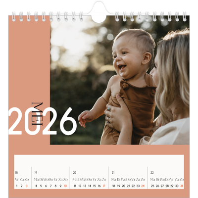 Jaarkalenders vierkant — Overlappende tekst [omslag]