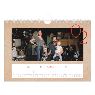 Fotokalender A5 — Rode stippen [Februari]