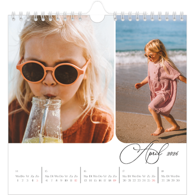 Jaarkalenders vierkant — Momentopnamen en schrift [April]