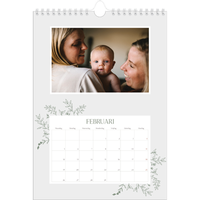 Fotokalender A4 (20 x 30 cm) — Hand gemaakte bloemen [Februari]