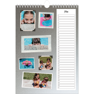 Verjaardagskalenders A4 — Fotocollage [Mei]