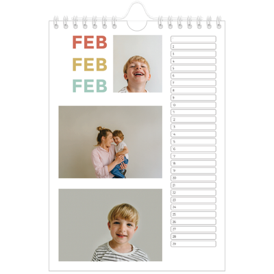 Fotokalender A5 — Bont gekleurd [Februari]