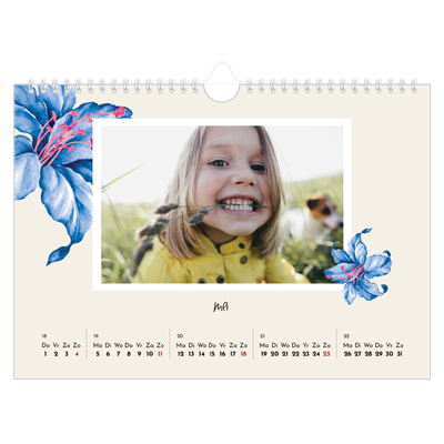 Fotokalender A4 — Geverfde bloemen [Mei]