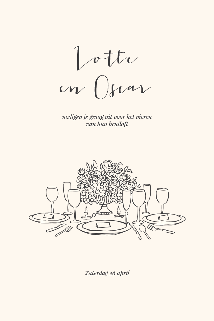 Uitnodigingen — Trouwkrabbels