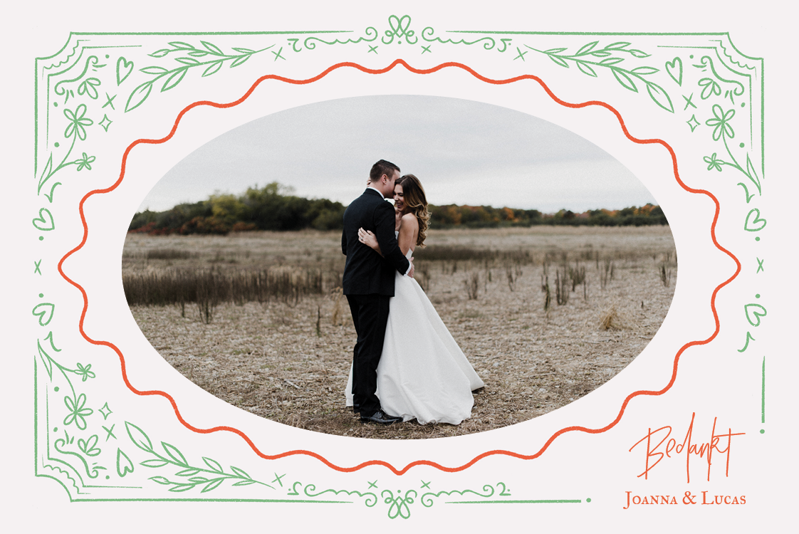 Bedankkaarten — Retro raamwerk