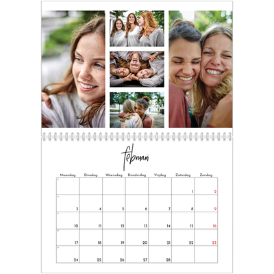 Fotokalender A4 Dubbel (30 x 40 cm) — Foto arrangement [Februari]