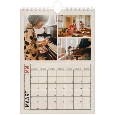 Fotokalender A5 — Craft stempel effect [Maart]