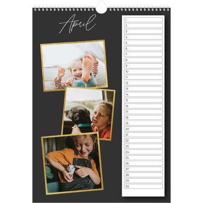 Verjaardagskalenders A3 — Herinneringen verzamelen [April]