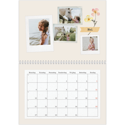 Fotokalender A4 Dubbel (30 x 40 cm) — Vintage scrapbook [omslag]