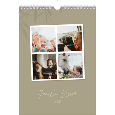 A4 Familieplanners — Warme aardetinten - gezinsplanner 4 personen [omslag]