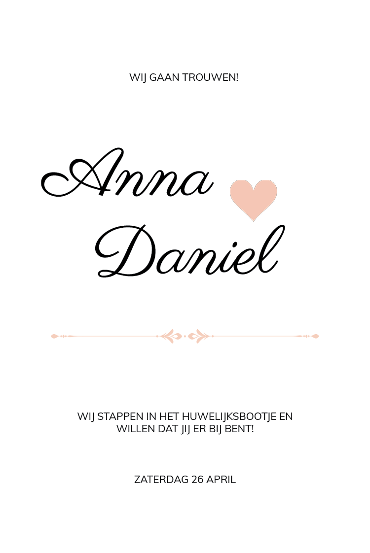 Uitnodigingen — Romantisch