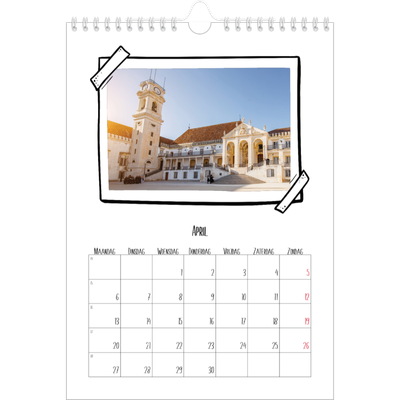 Fotokalender A4 (20 x 30 cm) — Plakboekmomenten [April]