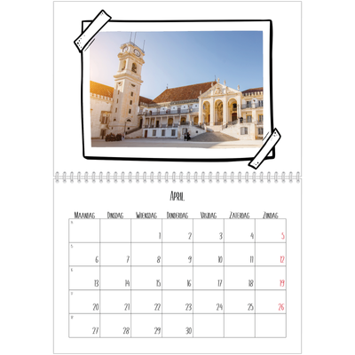 Fotokalender A4 Dubbel (30 x 40 cm) — Plakboekmomenten [April]