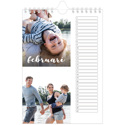 Fotokalender A5 — Schuingedrukte letters [Februari]
