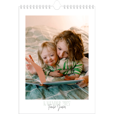 Fotokalender A4 (20 x 30 cm) — Gevarieerd lettertype [omslag]