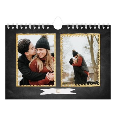 Fotokalender A5 — Foto in glitterrand [omslag]